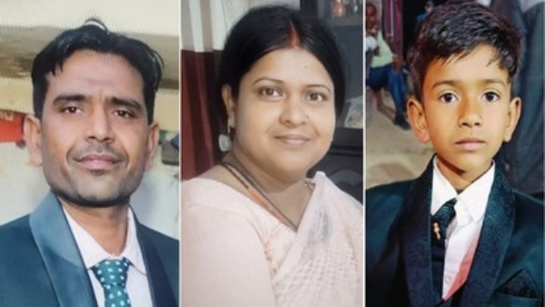 ट्रक ने मारी बाइक में टक्कर, एक ही परिवार के तीन लोगों की मौत, बच्चा घायल