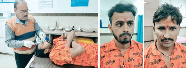 A dumper hit a car on Dewas Road, injuring devotees from Maharashtra from Hindi