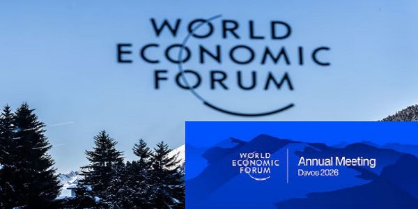 विश्व आर्थिक मंच-2026 के लोगो का प्रतीकात्‍मक चित्र