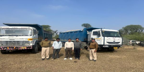 अरावली क्षेत्र में अवैध खनन एवं परिवहन करने वाले 50 वाहन जब्त कर 50 लाख से अधिक का जुर्माना वसूला