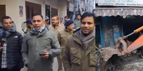 आज़ाद नगर लाइन नंबर-एक में चला अतिक्रमण हटाओ अभियान