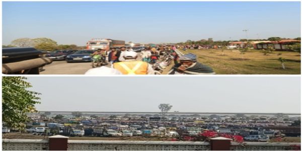 राजगढ़ःराधा स्वामी सत्संग में उमड़ी समर्थकों की भीड़, हाइवे पर रेंगते नजर आए वाहन,