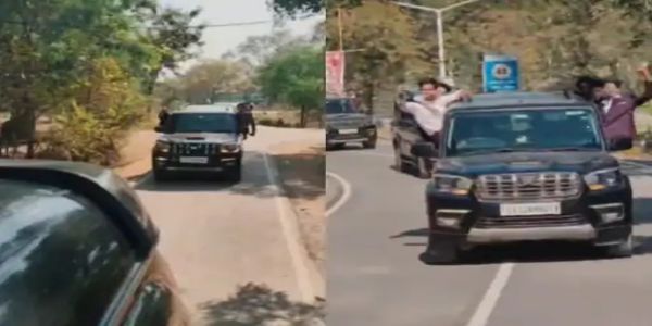 कोरबा में स्कूली छात्रों का खतरनाक स्टंट, 3 स्कॉर्पियो में सवार होकर बनाया वीडियो, पुलिस जांच में जुटी