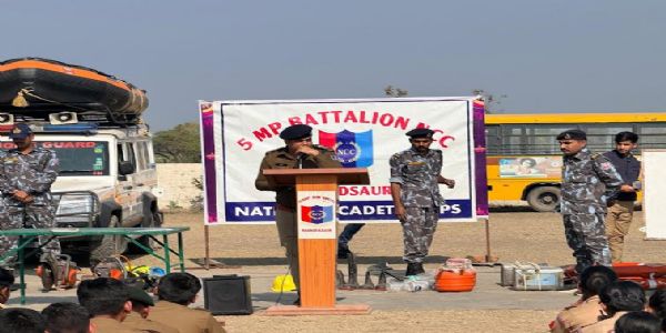 मंदसौरः एनसीसी वार्षिक प्रशिक्षण शिविर में साइबर सुरक्षा, आपदा प्रबंधन और पर्यावरण संरक्षण पर दिया गया प्रशिक्षण