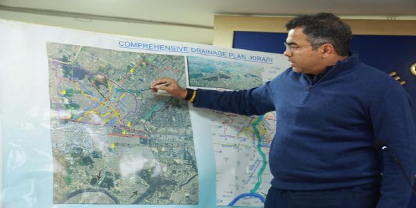 किराड़ी जलभराव के स्थायी समाधान की कार्ययोजना को मंत्री प्रवेश साहिब सिंह ने किया सार्वजनिक