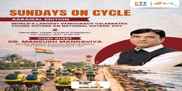 फिट इंडिया संडेज़ ऑन साइकिल का 58वां संस्करण देशव्यापी उत्सव के साथ होगा आयोजित