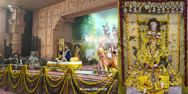 श्रीकृष्ण जन्मभूमि के केशवदेव मंदिर को दिया वसंती कमरे का स्वरूप