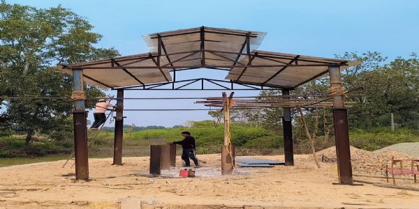 दोवड़ा के पांच गांवों ने चंदा कर खुद संवारा 100 साल पुराना श्मशान