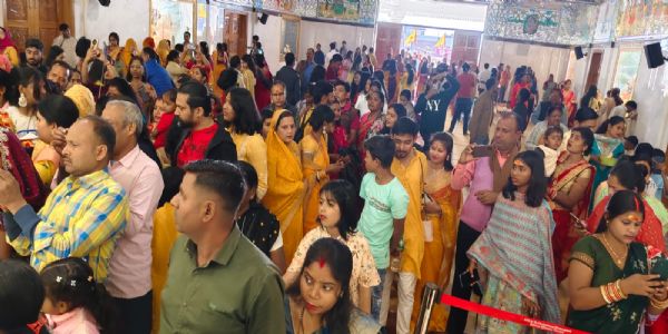 श्री राधा कृष्ण प्रणामी मंदिर में वसंत पंचमी व सरस्वती पूजा श्रद्धा और उल्लास के साथ संपन्न