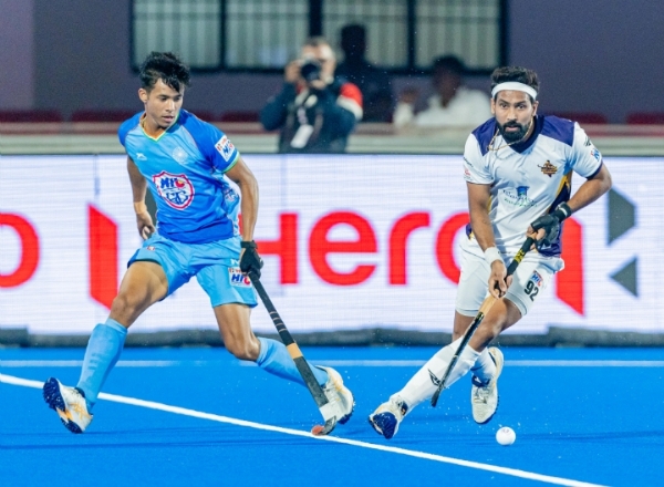 हैदराबाद तूफान्स और एचआईएल जीसी के बीच मैच का दृश्य