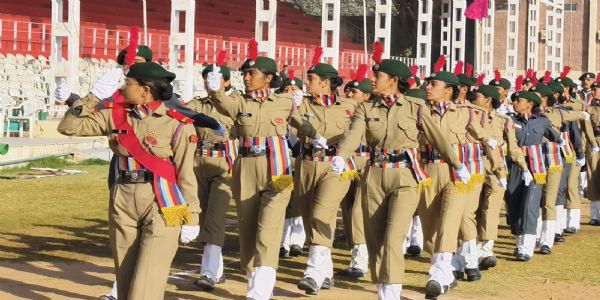 गणतंत्र दिवस समारोह का अंतिम पूर्वाभ्यास किया