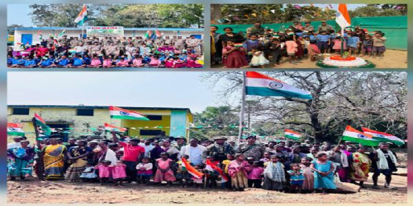 छत्तीसगढ़ के बस्तर संभाग के 41 गांव में पहली बार गणतंत्र दिवस पर फहरा तिरंगा