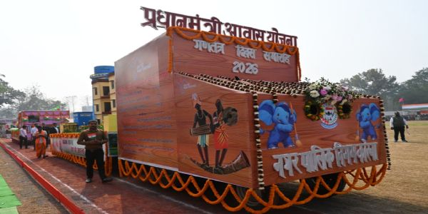 गणतंत्र दिवस समारोह में नगर निगम की झांकी को मिला तीसरा स्थान
