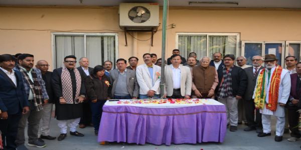 77वें गणतंत्र दिवस पर प्रेस क्लब में झण्डारोहण