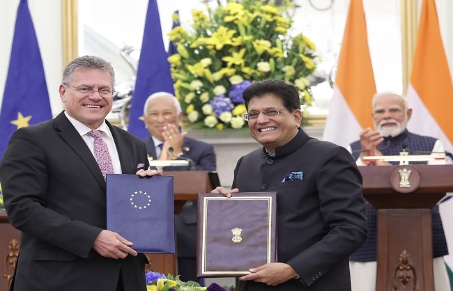 भारत-यूरोपीय संघ मुक्त व्यापार समझौता के जारी फोटो