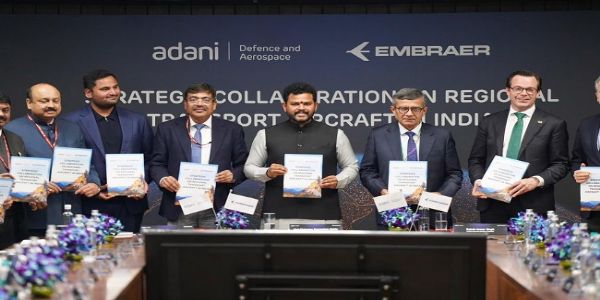 अडाणी समूह और एम्ब्रेयर भारत में क्षेत्रीय विमान विनिर्माण संयंत्र करेंगे स्थापित