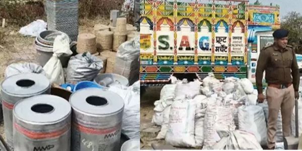 खंडवा पुलिस ने अवैध पटाखा फैक्ट्री पकड़ी