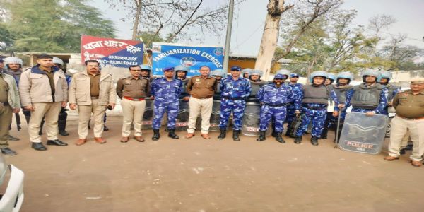 रैपिड एक्शन फोर्स की टीम ने नूंह में किया अभ्यास, कानून-व्यवस्था पर रहेगा फोकस