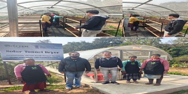 रायपुर : जशपुर में डीएसटी प्रायोजित परियोजना के तहत सोलर टनल ड्रायर की स्थापना