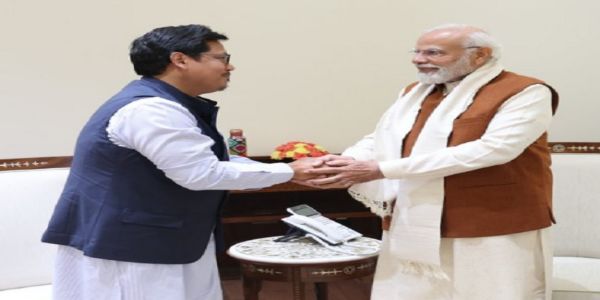 मेघालय के मुख्यमंत्री कॉनराड संगमा ने प्रधानमंत्री मोदी से की मुलाकात