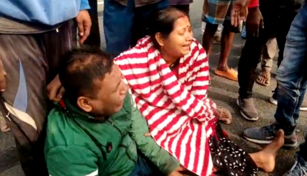 एक्सीडेंट में घायल परिवार