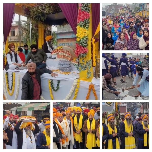 A procession was taken out to mark the 359th birth anniversary of Shri Guru Gobind Singh Ji.