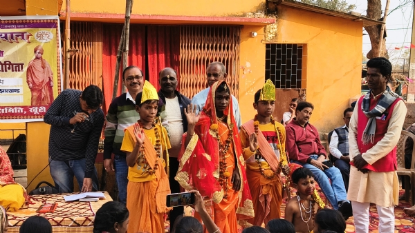 एकल की बहनों ने श्रीराम मंदिर प्राण-प्रतिष्ठा के द्वितीय वार्षिकोत्सव पर किया भव्य धार्मिक आयोजन