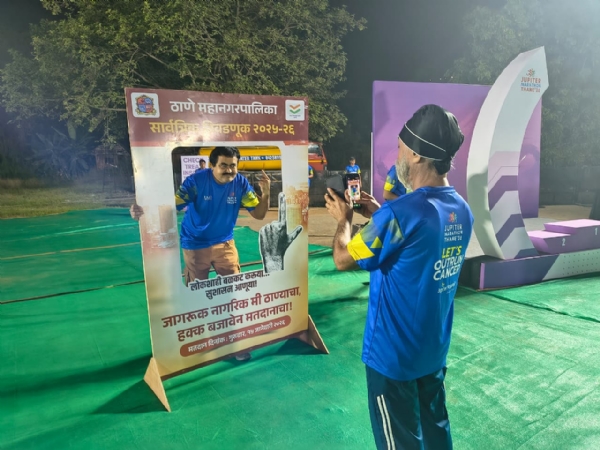 Merathon in Thane message of voting