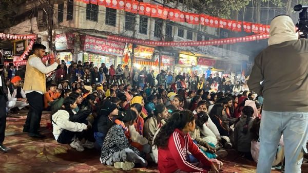 राष्ट्रवादी नारों से गुंजायमान हुआ शहर, अभाविप  अधिवेशन के तीसरे दिन निकली शोभायात्रा में 19 जिलों के कार्यकर्ता हुए शामिल