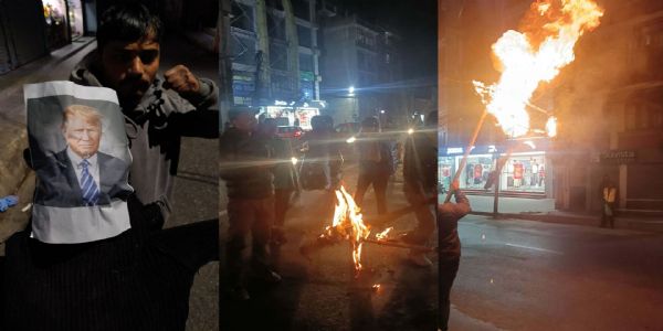 अमेरिकी दूतावास के सामने प्रदर्शन अमेरिकी दूतावास के सामने प्रदर्शन