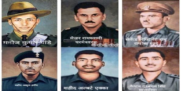 शहीदों की तस्वीरें (इंटरनेट से ली गई)