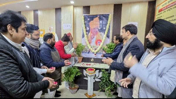 कार्यक्रम के दौरान भाजपाई कार्यक्रम के दौरान भाजपाई