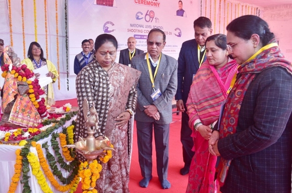 69वीं राष्ट्रीय स्तरीय शालेय क्रीड़ा राइफल शूटिंग प्रतियोगिता 2025–26 का शुभारंभ