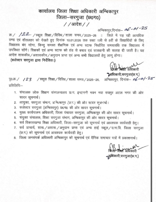 भीषण शीतलहर का असर, स्कूल बंद भीषण शीतलहर का असर, स्कूल बंद