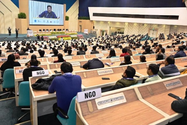 केंद्रीय मंत्री पीयूष गोयल मंगलवार को एनडीडीबी द्वारा नई दिल्ली में आयोजित पोषण पर सीएसआर कॉन्क्लेव को संबोधित करते हुए