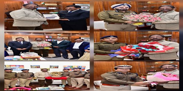 मुख्यमंत्री से प्रशासनिक और पुलिस अधिकारियों ने की मुलाकात, दी नव वर्ष की बधाई