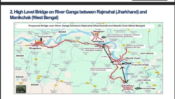 प्रस्तावित सड़क निर्माण का स्केच