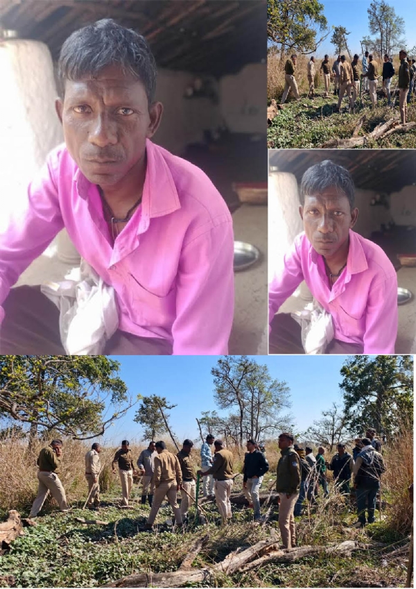 Seoni: Mutilated body of a villager recovered from the core area of Pench Tiger Reserve, fear of tiger attack. Seoni: Mutilated body of a villager recovered from the core area of Pench Tiger Reserve, fear of tiger attack.