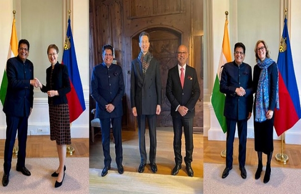 लिकटेंस्टाइन के टॉप नेताओं से मुलाकात करते पीयूष गोयल