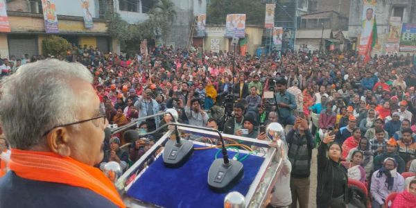 हाबरा में परिवर्तन संकल्प सभा, दिलीप घोष ने तृणमूल सरकार पर बोला तीखा हमला