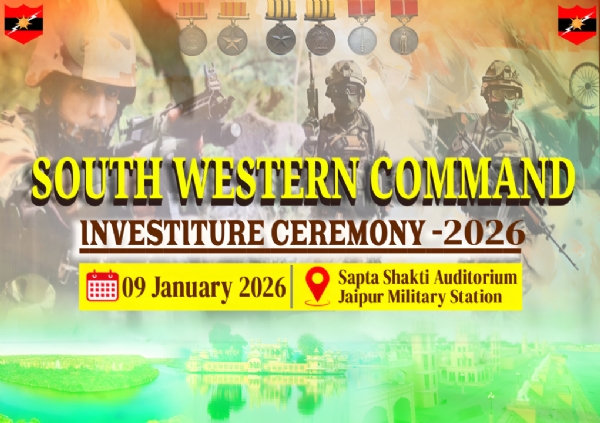 जयपुर के सप्त शक्ति ऑडिटोरियम में सप्त शक्ति कमान अलंकरण समारोह 9 काे जयपुर के सप्त शक्ति ऑडिटोरियम में सप्त शक्ति कमान अलंकरण समारोह 9 काे