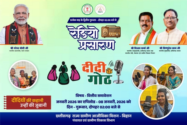 आठ जनवरी को प्रसारित हाेने वाली दीदी के गोठ का पाेस्टर