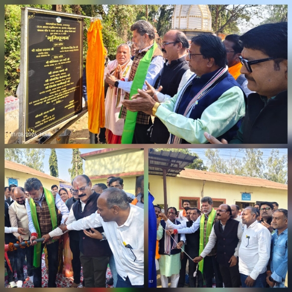 किरण देव ने किया पुलिया निर्माण कार्याें का भूमिपूजन