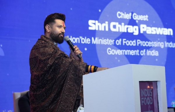 इंडसफूड 2026 के 9वें संस्करण का उद्घाटन करते चिराग पासवान