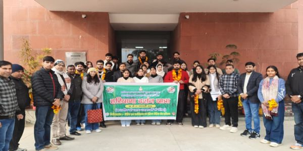 जींद : कश्मीरी छात्र प्रतिनिधिमंडल ने किया सीआरएसयू का दौरा