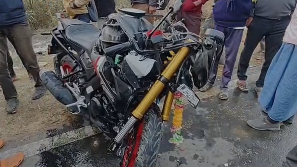 दुर्घटनाग्रस्त मोटरबाइक