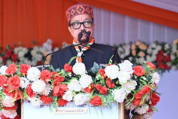 कार्यक्रम काे संबाेधित करते हुए राज्यपाल डेका कार्यक्रम काे संबाेधित करते हुए राज्यपाल डेका