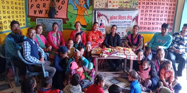 आंगनबाड़ी केंद्रों में ‘आंगन का मिलन’, पोषण-स्वास्थ्य पर जागरूकता