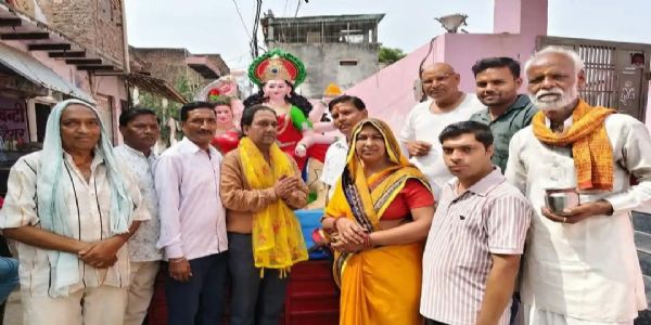 हनुमान जी महाराज मंदिर में माता रानी की प्राण प्रतिष्ठा