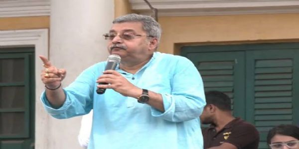 शुभेंदु अधिकारी पर कथित आपत्तिजनक टिप्पणी को लेकर शांतिपुर थाने के बाहर भाजपा का प्रदर्शन